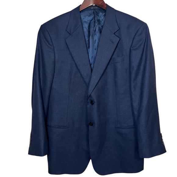 Armani Collezioni Sz 44R Blue Wool Blazer Suit Jacket 2-Button Sports Coat $1595 - Picture 1 of 14